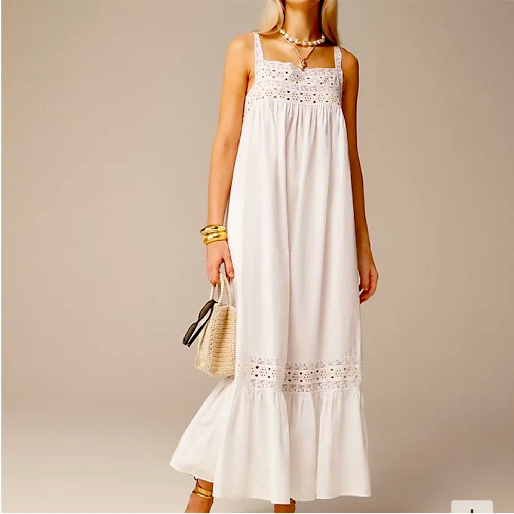 J. Crew Athena Dress In Cotton Poplin NWT